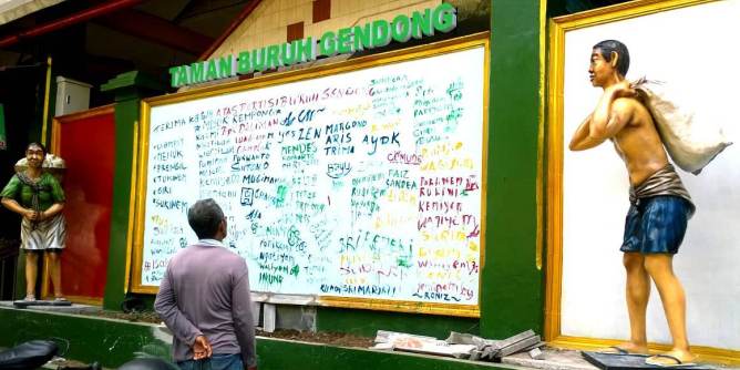Disperindag Kota Yogyakarta Bangun Taman Buruh Gendong