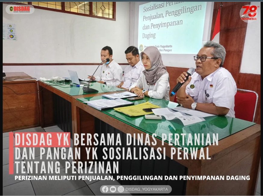 DISDAG Bersama Dinas Pertanian dan Pangan Yogyakarta Sosialisasi Perwal Tentang Perizinan