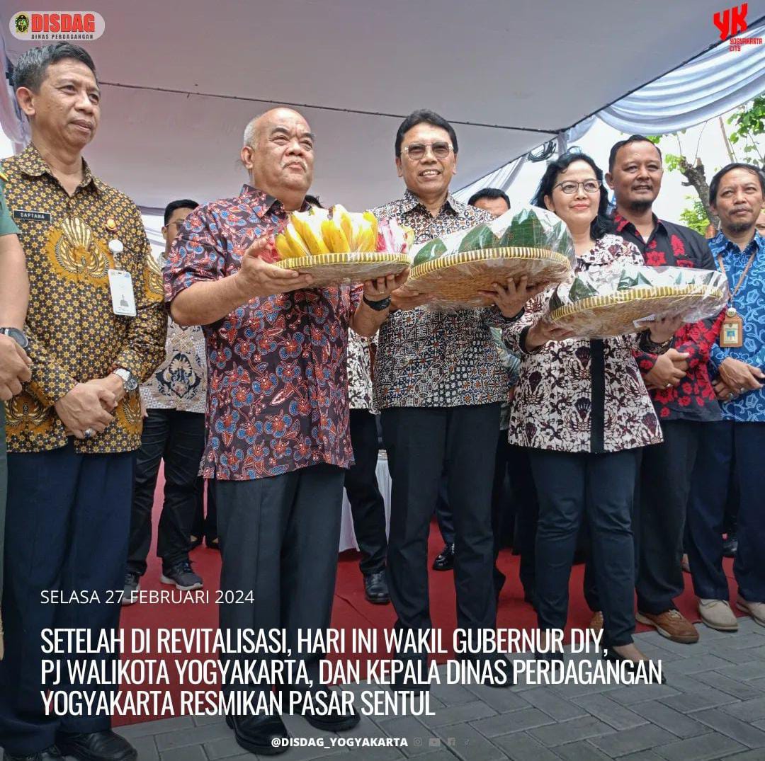 Dinas Perdagangan Kota Yogyakarta mengadakan acara peresmian Pasar Sentul