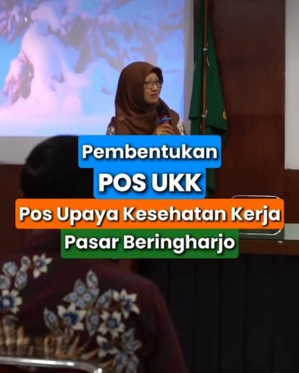 Aula Nusa indah Dinas Perdagangan Kota Yogyakarta diadakan acara pembentukan Pos UKK(pos upaya kesehatan kerja)